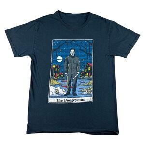 Halloween Movie T Shirt Men Small Michael Myers The Boogeyman Tarot Card Graphic